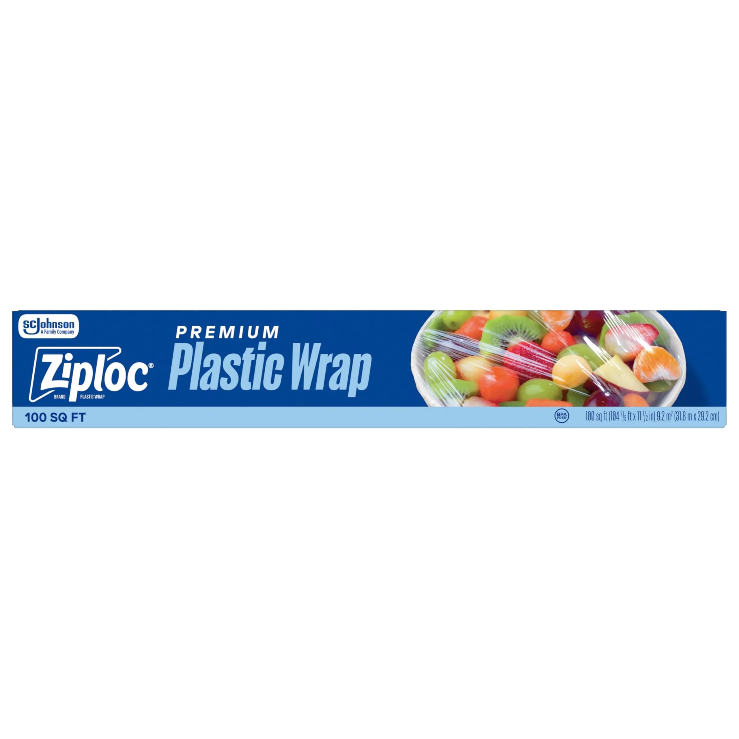 Ziploc Wrap Food Storage 100 Sq Ft Roll | Protects Food on Glass, Plastic, Metal Surfaces - main product image