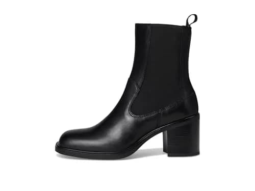 Vagabond Meryl Chelsea Boot 7 Medium | Leather, 60mm Heel, Black thumbnail 5