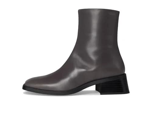 Vagabond Shoes Blanca Boot in Dark Grey | Leather Ankle Boot with Square Toe & Zipper thumbnail 4