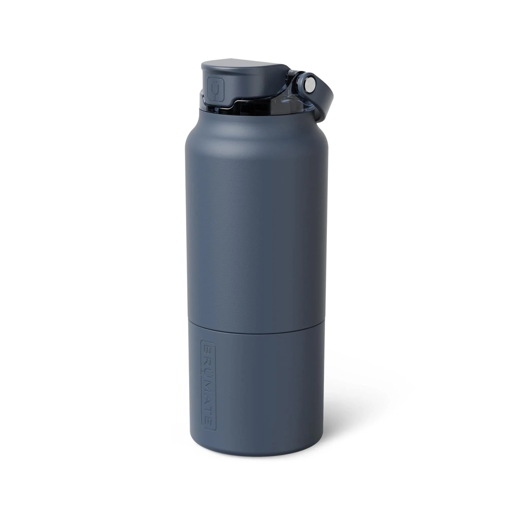 BrüMate Rise 25oz Water Bottle | Leakproof Silicone Straw | Insulated Stainless Steel | Cup-Holder Friendly | BPA-Free (Nightfall Blue) — Nightfall Blue