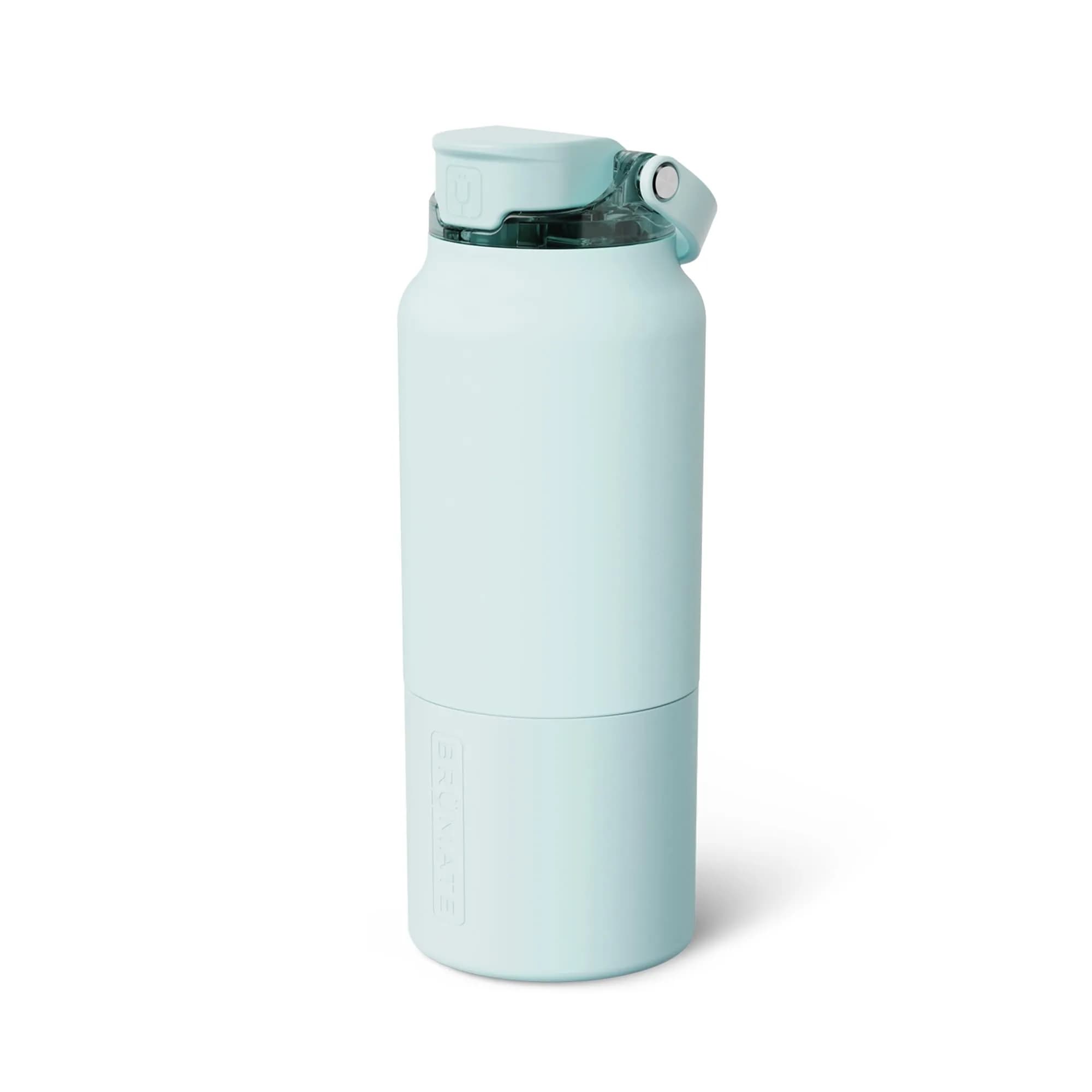 BrüMate Rise 25oz Water Bottle | Leakproof Silicone Straw | Insulated Stainless Steel | Cup-Holder Friendly | BPA-Free (Nightfall Blue) — Blue Agave / 35 Ounces