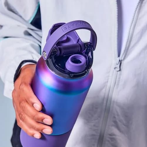 BrüMate Rise 35oz Water Bottle With Leakproof Covered Silicone Straw | Insulated Stainless Steel, Blue Agave thumbnail 6