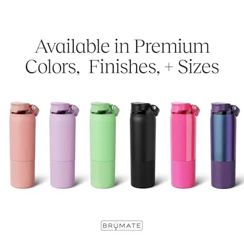 BrüMate Rise 35oz Water Bottle With Leakproof Covered Silicone Straw | Insulated Stainless Steel, Blue Agave thumbnail 2