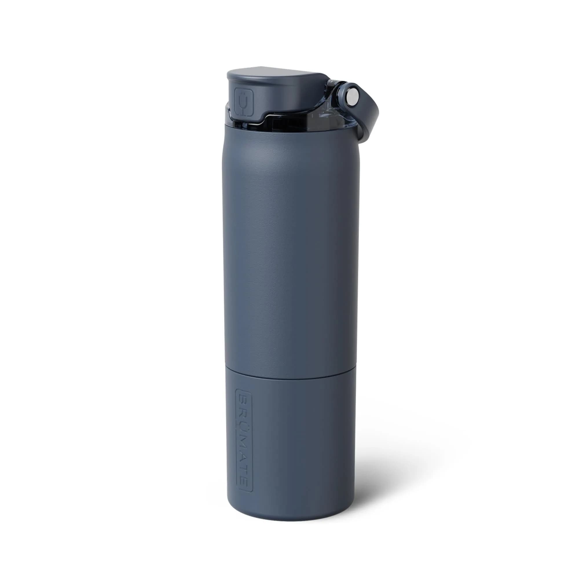 BrüMate Rise 25oz Water Bottle | Leakproof Silicone Straw | Insulated Stainless Steel | Cup-Holder Friendly | BPA-Free (Nightfall Blue) - main product image