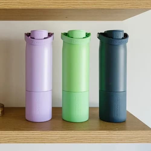 BrüMate Rise 25oz Water Bottle | Leakproof Silicone Straw | Insulated Stainless Steel | Cup-Holder Friendly | BPA-Free (Nightfall Blue) thumbnail 5
