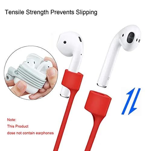 MULTAICH Magnetic Anti-Lost Straps for AirPods Pro 2, White & Red 2-Pack | Secure Earbuds Around Neck thumbnail 6