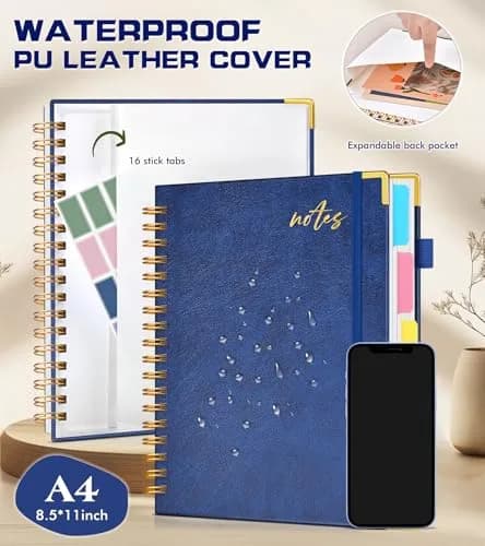 PAPEJOON Hardcover Spiral Notebook Journal 8.5 x 11 Inch (21.59 cm x 27.94 cm) 300 Pages | 5 Subject Organizer for Work & School thumbnail 3
