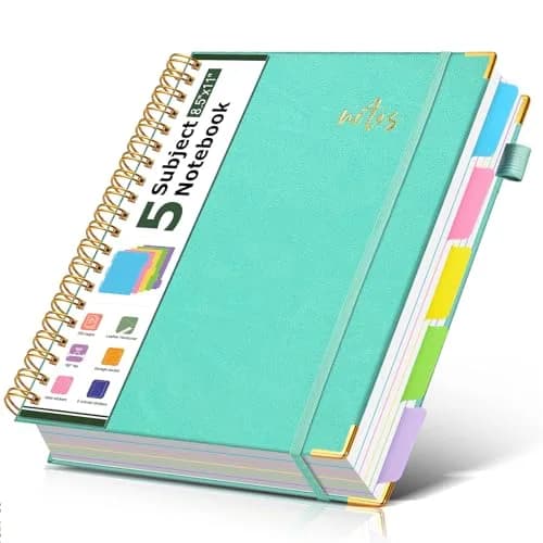 PAPEJOON Hardcover Spiral Notebook Journal 8.5" x 11" (21.6 x 27.9 cm) 300 Pages | 5 Subject Organizer for Work & School thumbnail 1