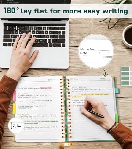 PAPEJOON Hardcover Spiral Notebook Journal 8.5" x 11" (21.6 x 27.9 cm) 300 Pages | 5 Subject Organizer for Work & School thumbnail 6