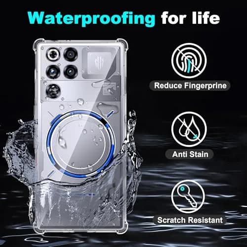 Fhyeugfy Clear Case with 2 Screen Protectors for ZTE Nubia Red Magic 11 Pro/11 Pro+ | Reinforced Corner Shockproof thumbnail 2