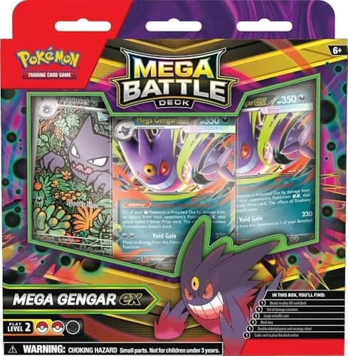 Pokémon Trading Card Game Mega Battle Deck (Mega Gengar Ex) | Complete, Battle-Ready Card Set for Collectors & Players thumbnail 1
