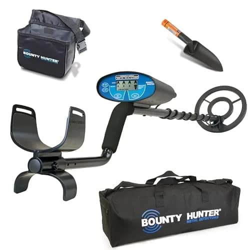 Bounty Hunter Quick Silver Metal Detector Kit - 8" Waterproof Coil, LCD Display, 2.27 kg (4.8 lb) | Complete Treasure Hunting Set thumbnail 1