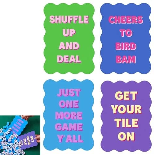 Soulchen Blue & Green & Purple Style Mahjong Tile Mixer Shufflers 4-Piece Set | Durable Plastic for Quick Shuffling thumbnail 1