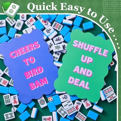 Soulchen Blue & Green & Purple Style Mahjong Tile Mixer Shufflers 4-Piece Set | Durable Plastic for Quick Shuffling thumbnail 5