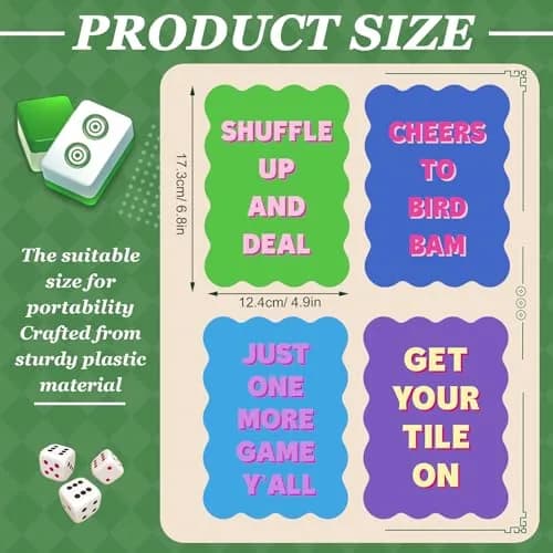 Soulchen Blue & Green & Purple Style Mahjong Tile Mixer Shufflers 4-Piece Set | Durable Plastic for Quick Shuffling thumbnail 2
