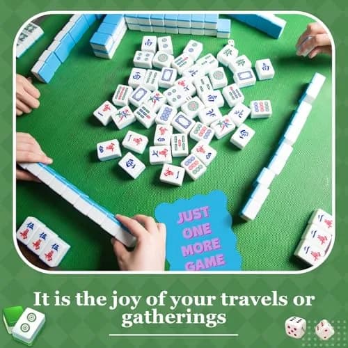 Soulchen Blue & Green & Purple Style Mahjong Tile Mixer Shufflers 4-Piece Set | Durable Plastic for Quick Shuffling thumbnail 4