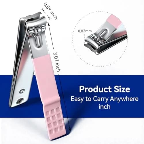 Makartt Pink Nail Clipper Set for Thick Fingernails & Toenails, 2-Pack | Precision Cuticle Maintenance Tool thumbnail 6