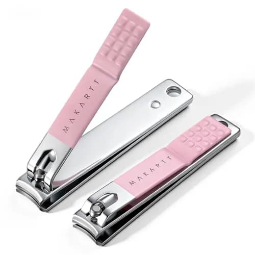 Makartt Pink Nail Clipper Set for Thick Fingernails & Toenails, 2-Pack | Precision Cuticle Maintenance Tool thumbnail 9