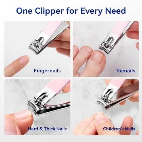 Makartt Pink Nail Clipper Set for Thick Fingernails & Toenails, 2-Pack | Precision Cuticle Maintenance Tool thumbnail 4
