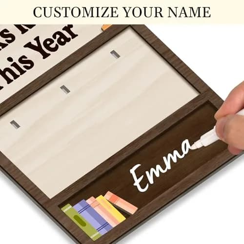 DINIZON Books Read This Year Counter Wooden Book Tracker 18 cm (7 in) x 15 cm (6 in) | Motivational Reading Decor thumbnail 4