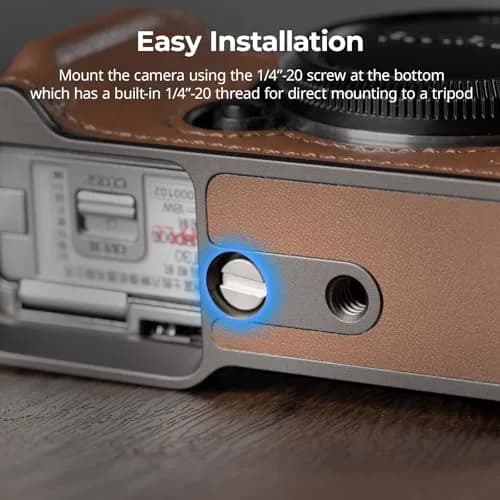 SMALLRIG Leather Half Case Kit with Shoulder Strap for FUJIFILM X-T30 III/X-T30 II (Brown) 123 x 45.7 x 59.8mm | Retro Style Camera Protection thumbnail 5
