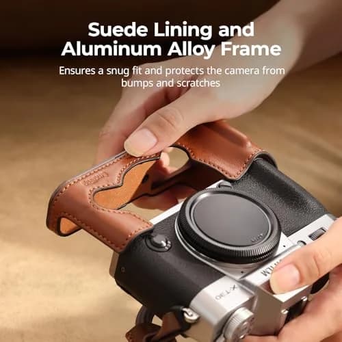 SMALLRIG Leather Half Case Kit with Shoulder Strap for FUJIFILM X-T30 III/X-T30 II (Brown) 123 x 45.7 x 59.8mm | Retro Style Camera Protection thumbnail 3
