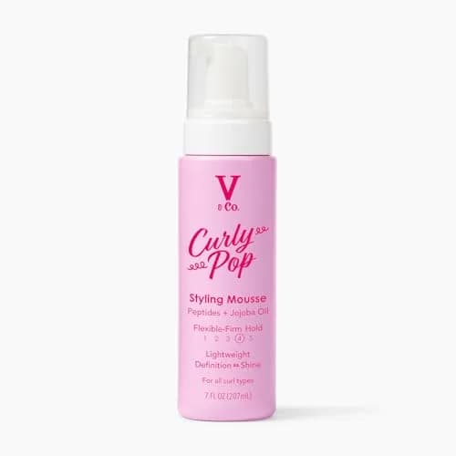 V&CO Curly Pop Curl Defining Mousse – Curl Mousse for Curly Hair, Moisturizing & Anti Frizz, 7 oz | Vegan, Cruelty-Free thumbnail 1