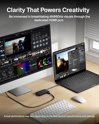Belkin 5-Port USB-C Hub with 4K HDMI 2.0, 100W PD, 5Gbps Data | Connect & Power Your Devices thumbnail 4