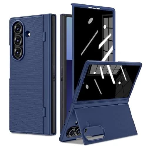 Ruky Galaxy Z Fold 7 Case with Stand & Privacy Screen Protector | Blue thumbnail 1