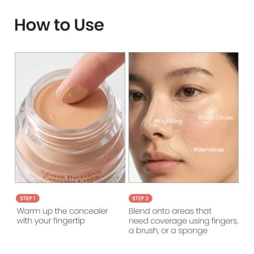 SKINFOOD Salmon PDRN Dark Circle Concealer Cream 0 Light | Full Coverage for Dark Spots & Wrinkles thumbnail 7