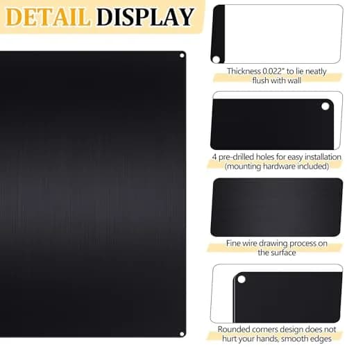 Yaocom Stainless Steel Backsplash 30x30 Inch Black | Brushed Finish for Kitchen Walls thumbnail 3