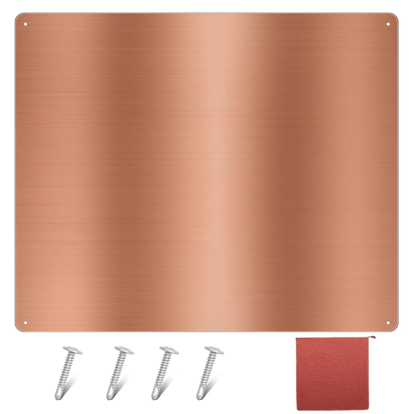 Yaocom Copper Stainless Steel Backsplash 76x91cm (30x36 Inch) | Brushed Finish for Kitchen Walls — Copper