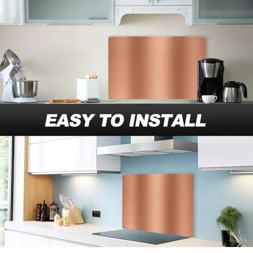 Yaocom Copper Stainless Steel Backsplash 76x91cm (30x36 Inch) | Brushed Finish for Kitchen Walls thumbnail 4