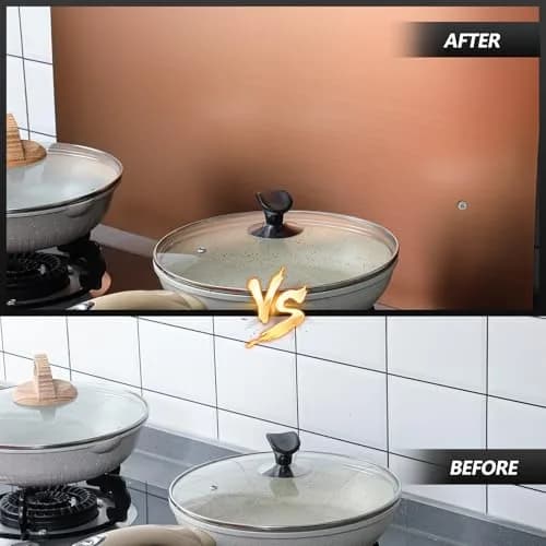 Yaocom Copper Stainless Steel Backsplash 76x91cm (30x36 Inch) | Brushed Finish for Kitchen Walls thumbnail 5