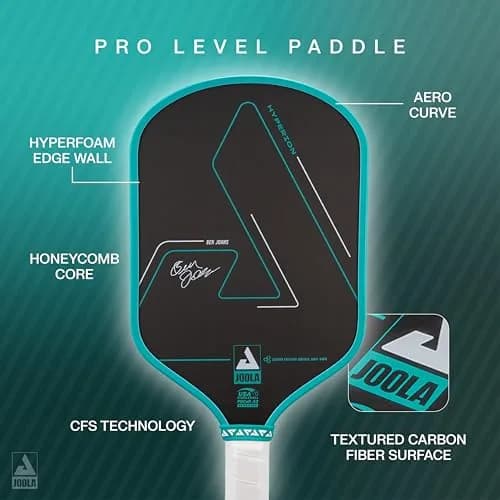 JOOLA Ben Johns Hyperion CFS Pickleball Paddle 16mm (0.63 in) | USAPA Approved Carbon Surface for Spin & Power thumbnail 5