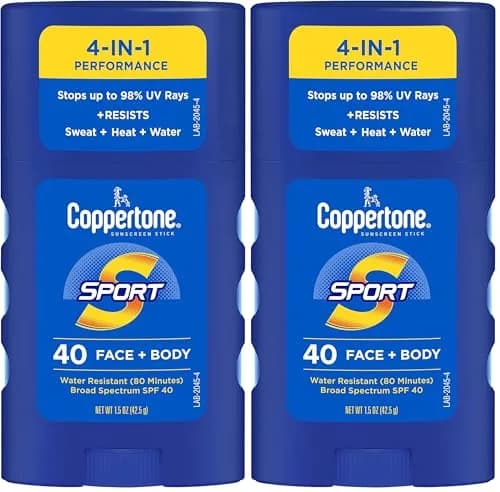 Coppertone Sport Sunscreen Stick SPF 40, 156 g (5.5 oz) | Water Resistant for Face and Body thumbnail 1