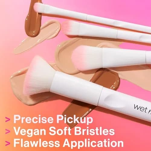 wet n wild Foundation Brush - Pack of 2, Densely-Packed Synthetic Bristles for Flawless Application thumbnail 2