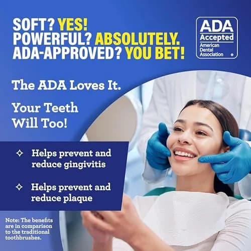 GuruNanda Butter On Gums Toothbrush Teal, Purple, Blue 25.4cm (9.4in) | ADA Accepted Ultra Soft Bristles for Sensitive Gums thumbnail 3