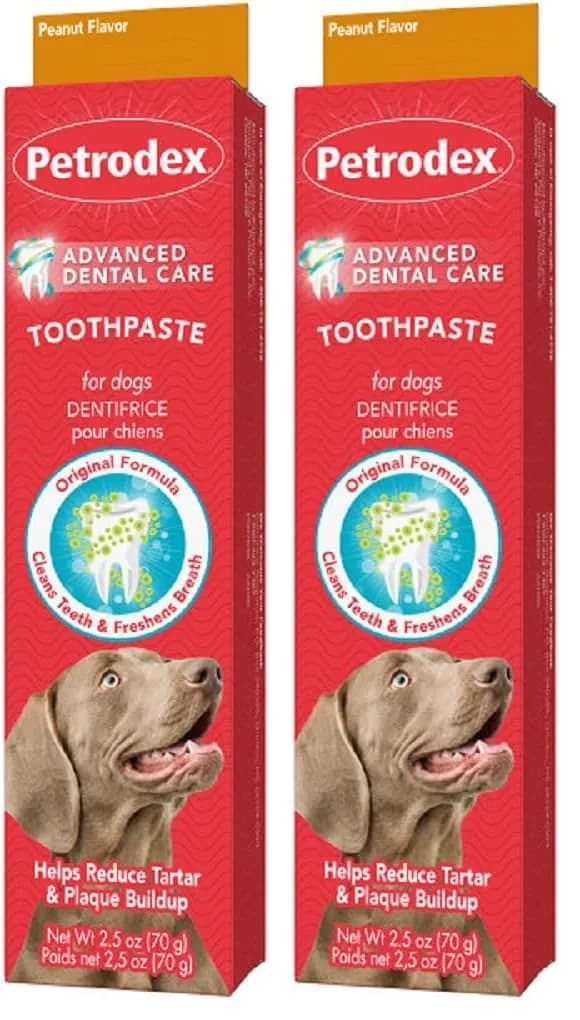Petrodex Dog Toothpaste Peanut Flavor 70.8g (2.5oz) | Cleans Teeth & Freshens Breath — Peanut / 2.5 Ounce / Toothpaste