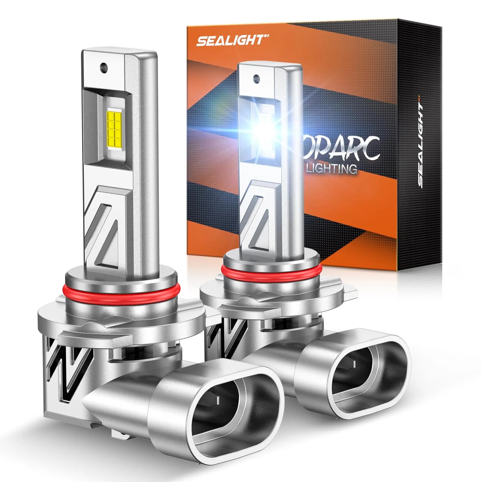 SEALIGHT 9005/HB3 LED Headlight Bulbs 6500K Cool White 2-Pack | 1200% Brighter with Fan & IP68 Waterproof - main product image