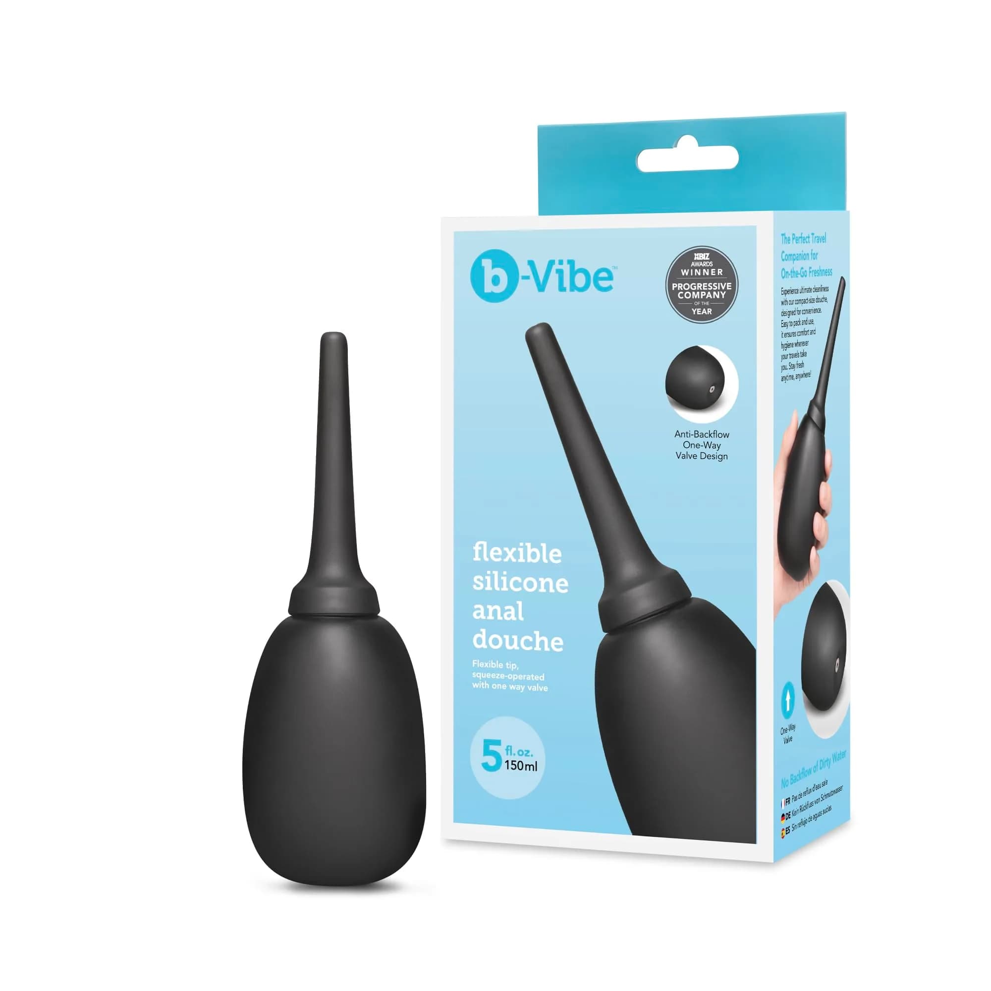 b-Vibe Classic Enema Anal Douche 150ml (5 fl oz) | Soft Cleansing Bulb for Intimate Hygiene - main product image