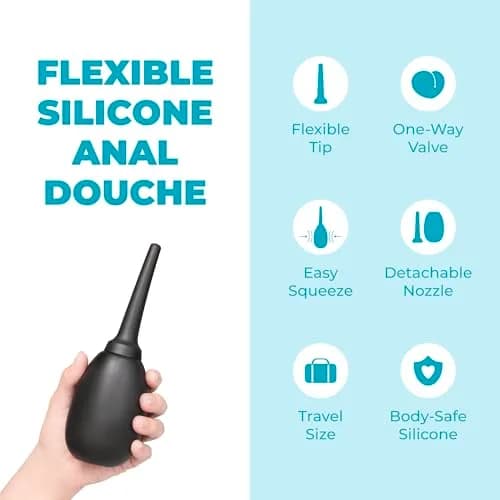 b-Vibe Classic Enema Anal Douche 150ml (5 fl oz) | Soft Cleansing Bulb for Intimate Hygiene thumbnail 2