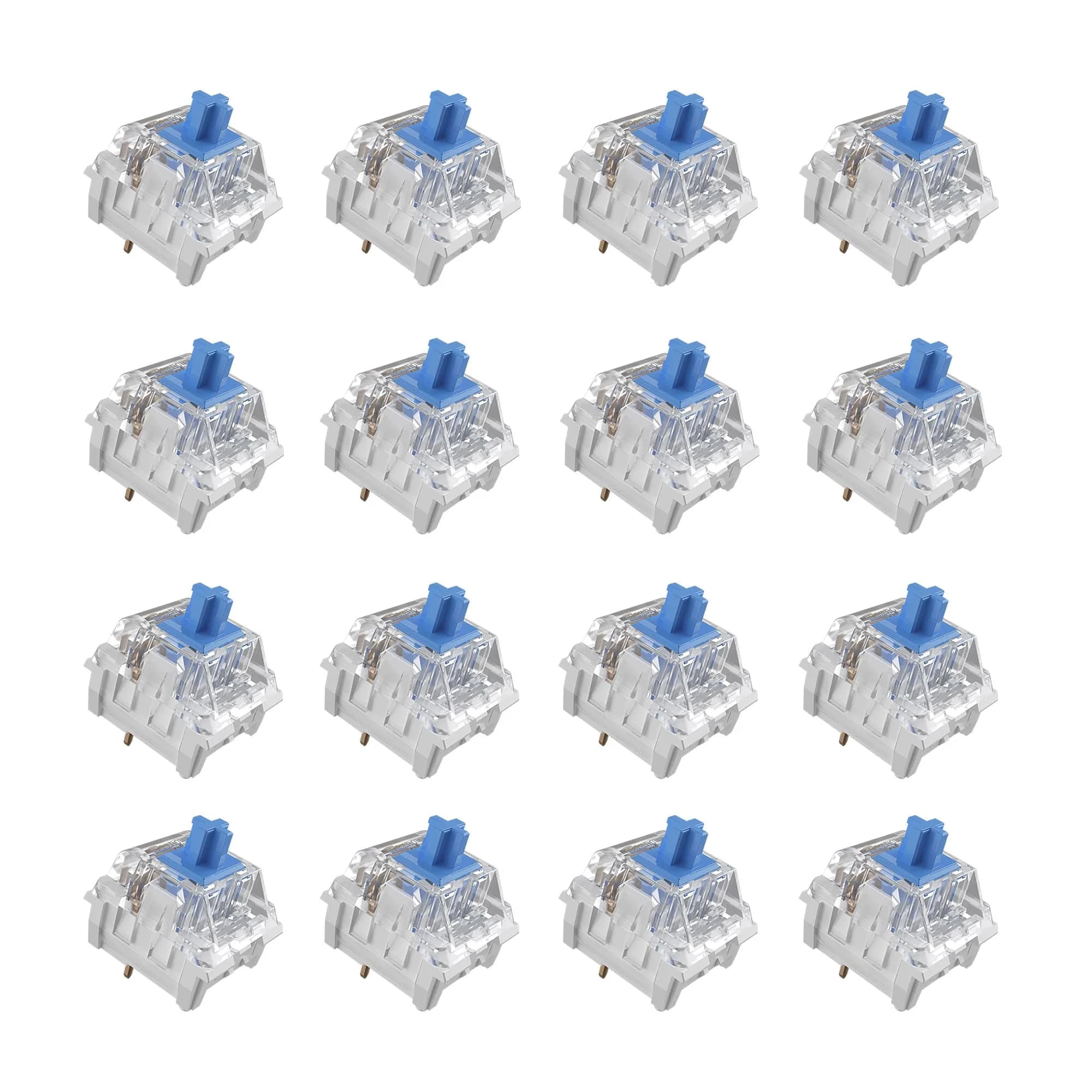 Mciepny Zhouwang 45pcs Blue Clicky Keyboard Switches | Durable, Accurate, MX-Style Compatible