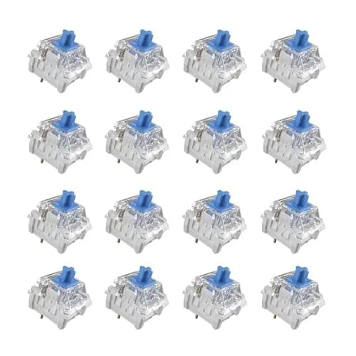 Mciepny Zhouwang 45pcs Blue Clicky Keyboard Switches | Durable, Accurate, MX-Style Compatible thumbnail 1