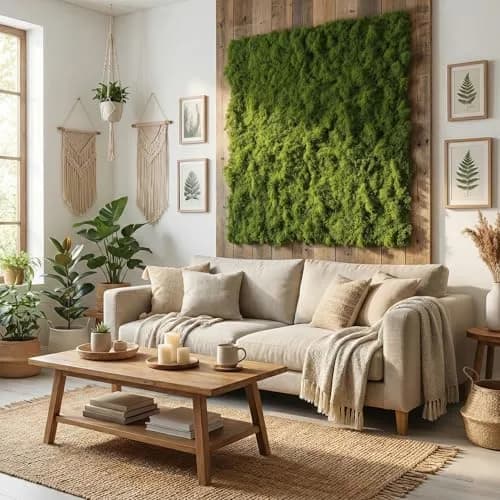 BYHER Artificial Moss Mat 100x100cm (39"x39") | Realistic Green Nylon Crafting Sheet for Decor thumbnail 7