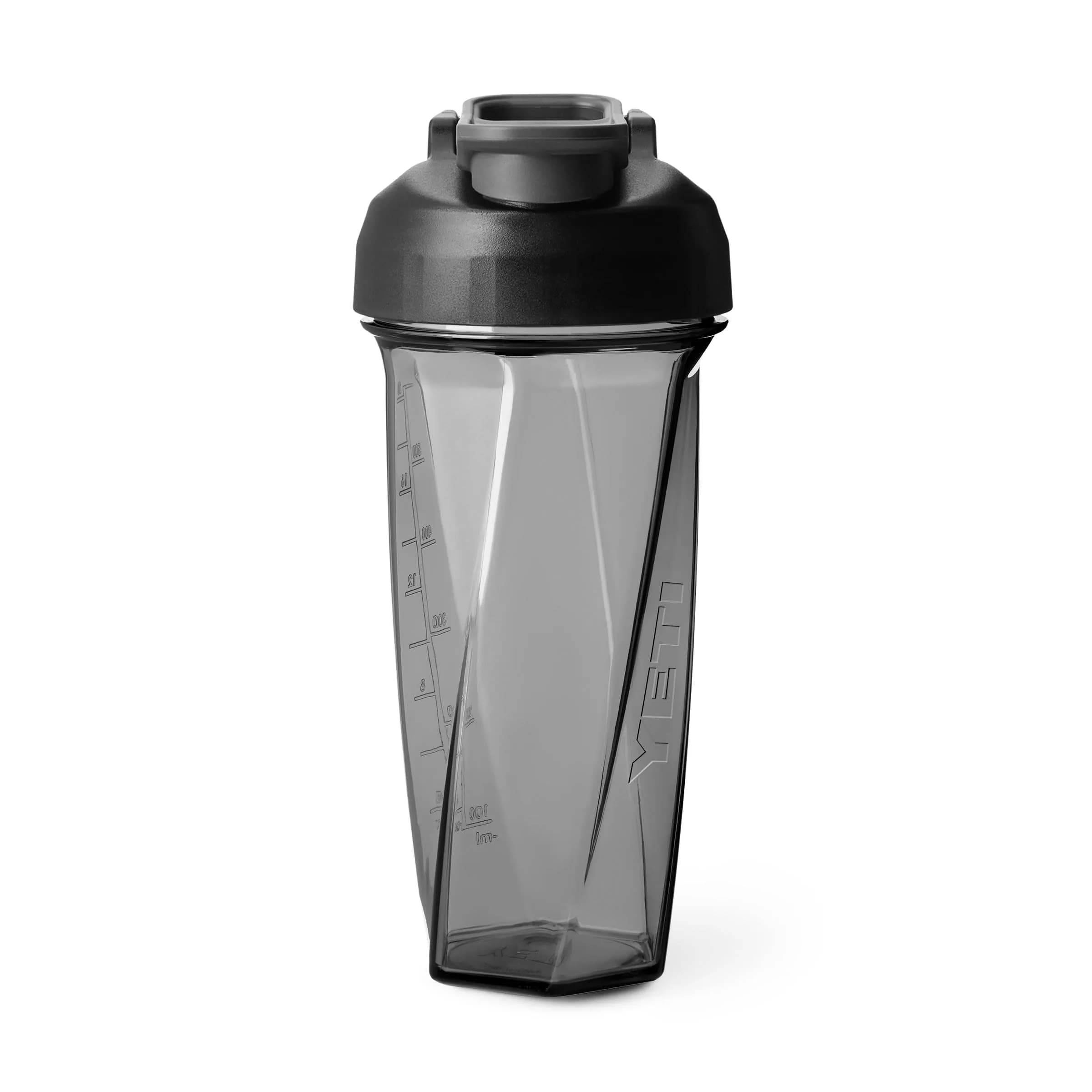 YETI Yonder Helimix Vortex Blender Shaker Bottle 600ml (20oz) | Patented Vortex Mixing Technology | Imported from USA — Charcoal