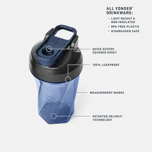 YETI Yonder Helimix Vortex Blender Shaker Bottle 600ml (20oz) | Patented Vortex Mixing Technology | Imported from USA thumbnail 3
