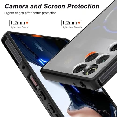 Cresee Matte Translucent Case for Red Magic 11 Pro/11S Pro | Shockproof TPU Bumper, Hybrid PC Back, Fingerprint-Resistant thumbnail 5