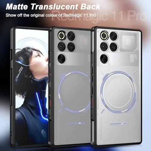 Cresee Matte Translucent Case for Red Magic 11 Pro/11S Pro | Shockproof TPU Bumper, Hybrid PC Back, Fingerprint-Resistant thumbnail 2