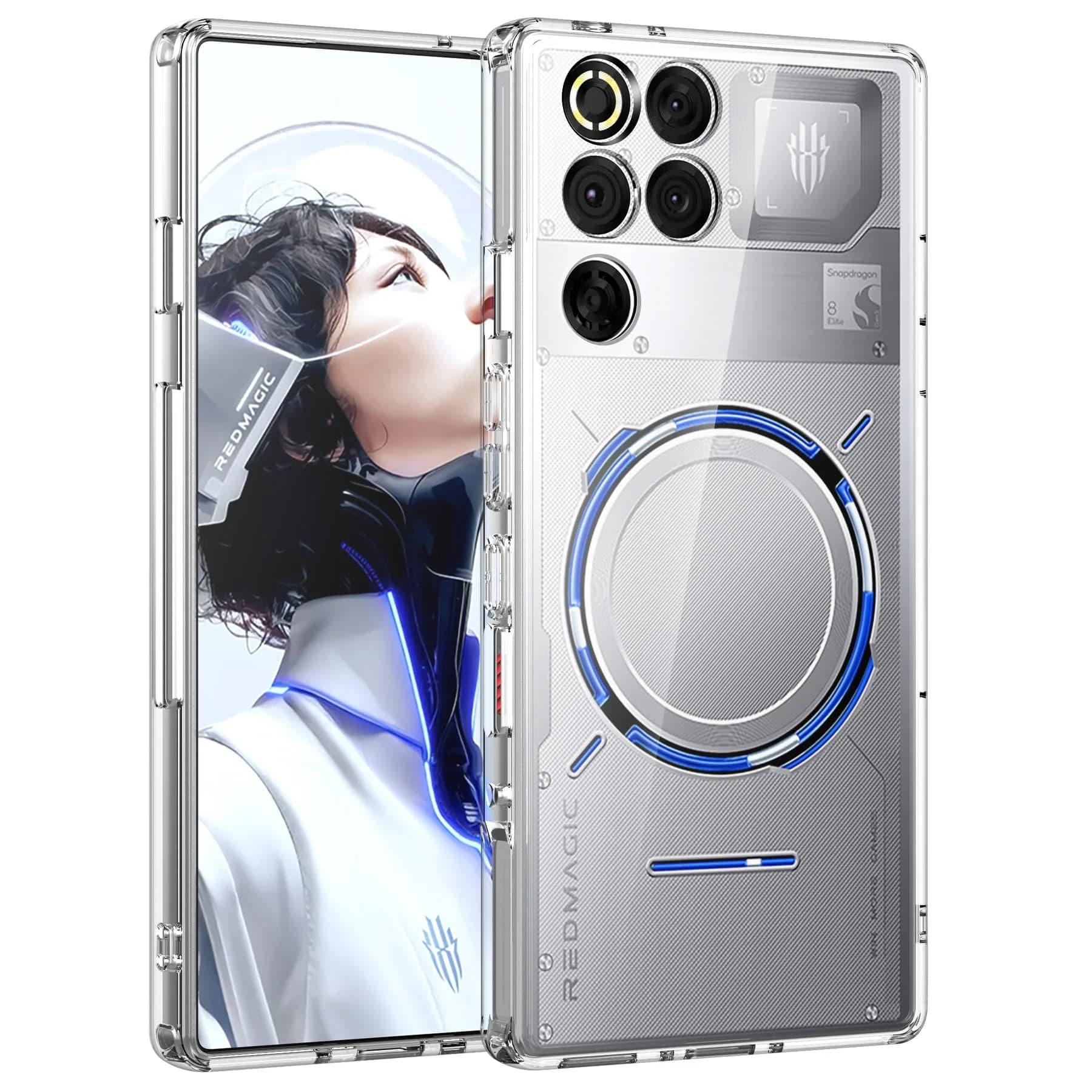 Cresee Crystal Clear Case for Red Magic 10 Pro/10S Pro (6.85'') | Hybrid Shockproof TPU Bumper Hard PC Back — Crystal Clear